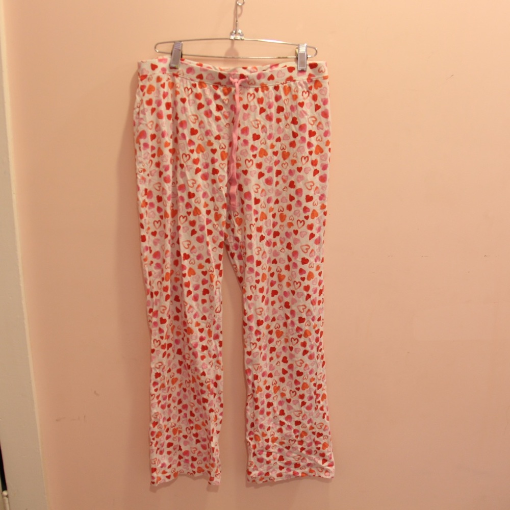 Cynthia Rowley Pink Heart PJ Pants Size Small